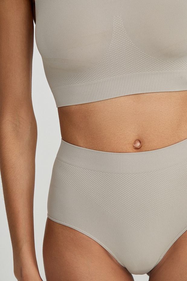 Трусы-кюлот с высокой посадкой (кофе с молоком)