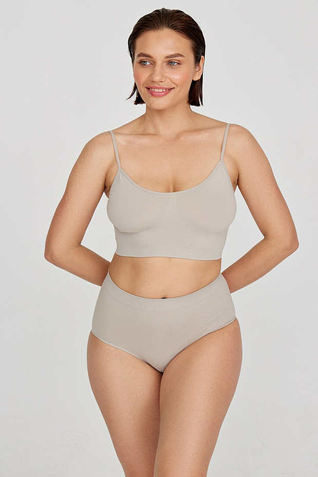 Трусы-кюлот с высокой посадкой (кофе с молоком)