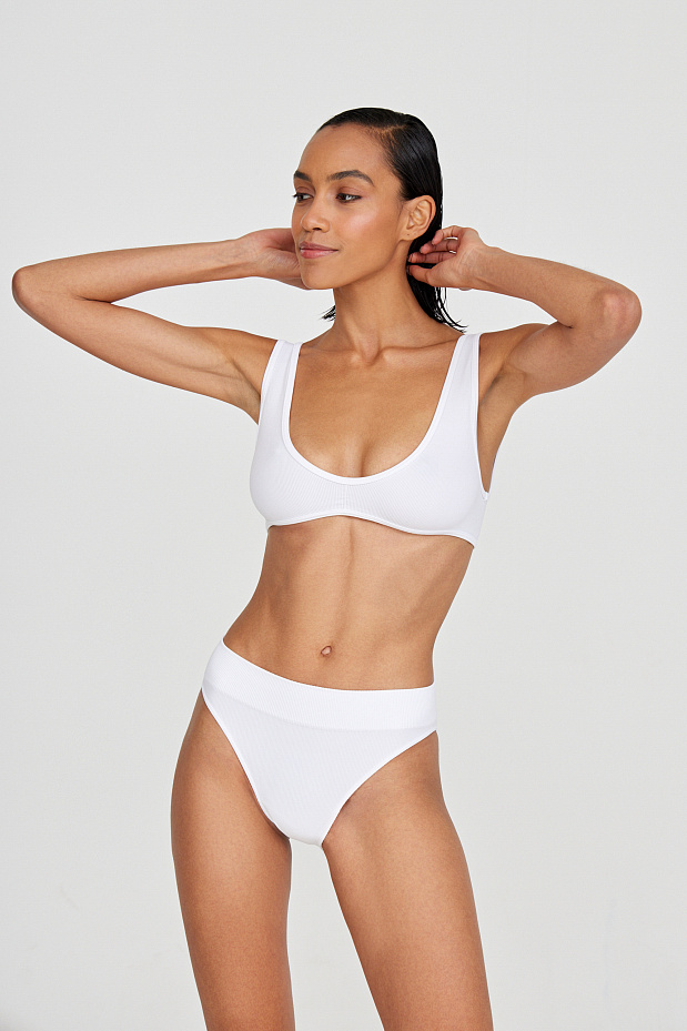 Лиф с глубоким вырезом (белый)