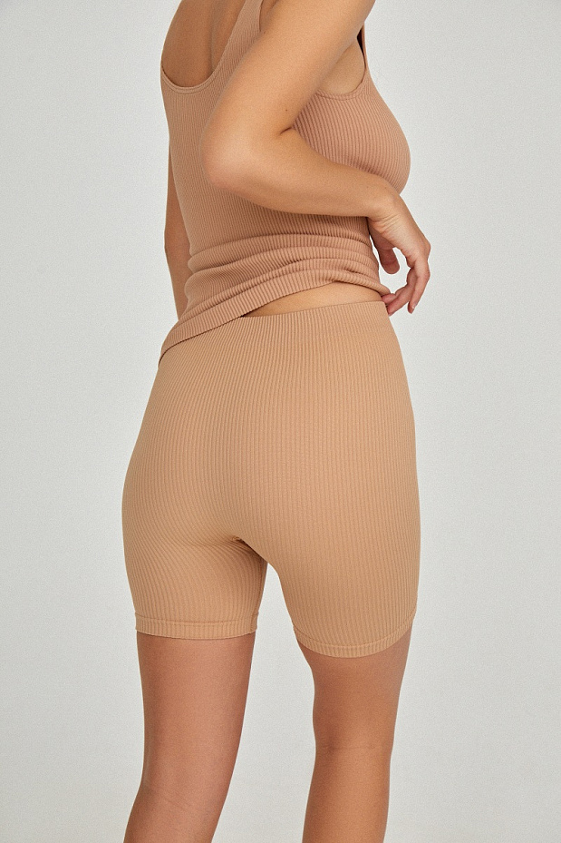 Велосипедки в рубчик (песочный)