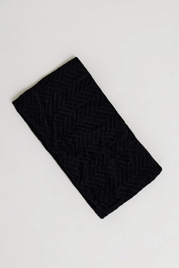 Повязка на голову фигурное плетение (черный)