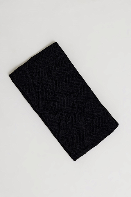 Повязка на голову фигурное плетение (черный)