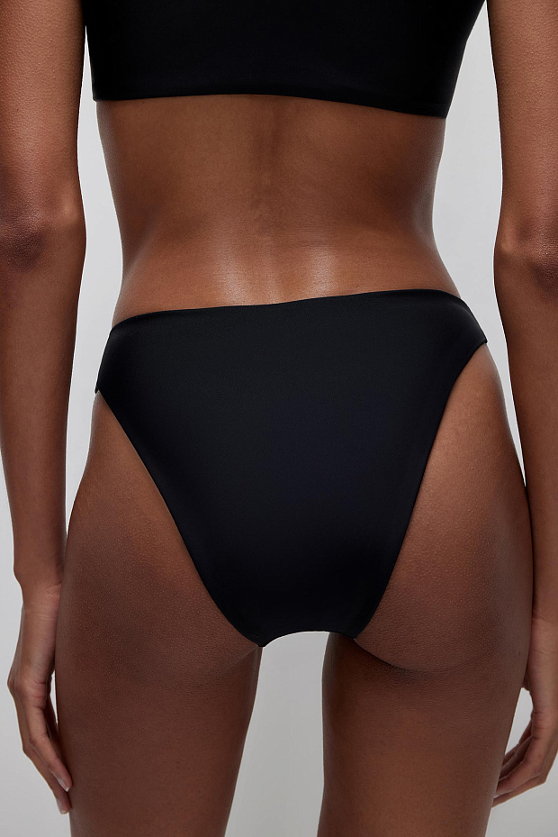 Купальные трусы-слипы со средней посадкой (черный)