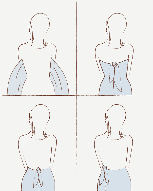 Платок из батиста (голубой)