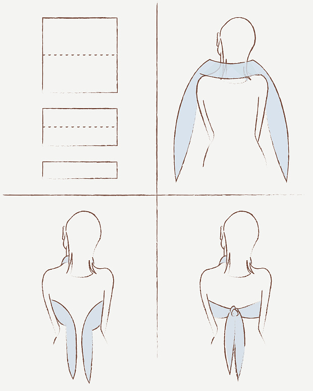 Платок с принтом материнство (голубой)