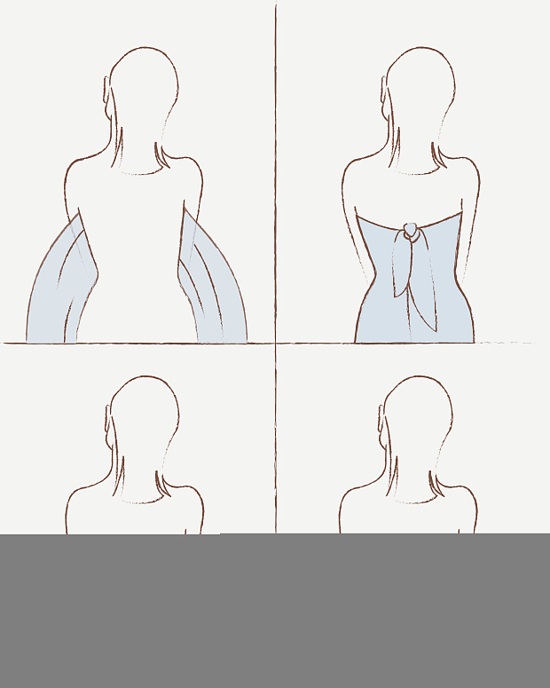 Платок с принтом материнство (голубой)