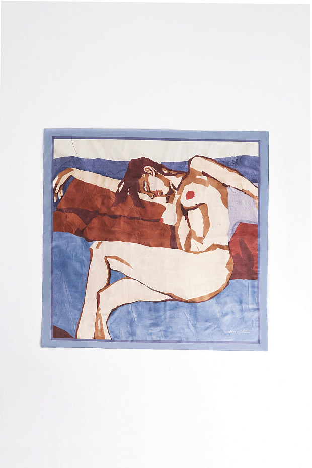 Платок пляжный с принтом (мультиколор)