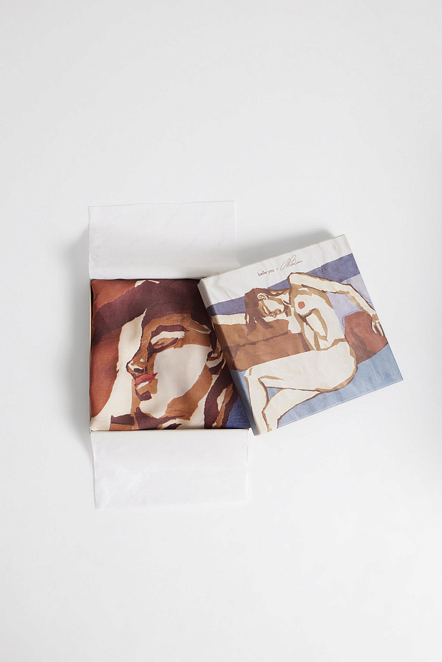 Платок пляжный с принтом (мультиколор)