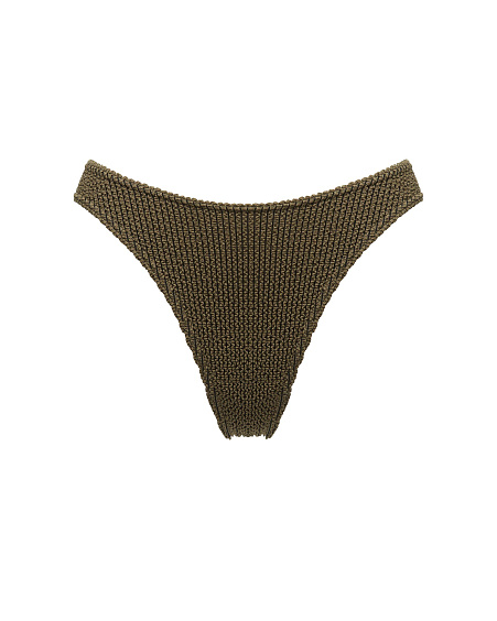 Купальные бесшовные трусы-бразильяно со средней посадкой (оливковый)