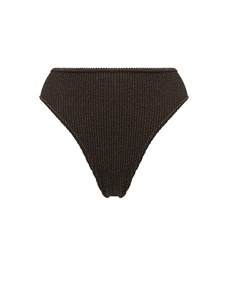 Купальные трусы-бразильяно с высокой посадкой (шоколадный)