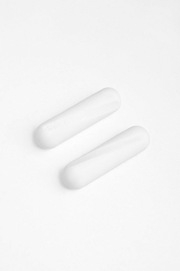 Гантели для фитнеса 1 кг (белый)