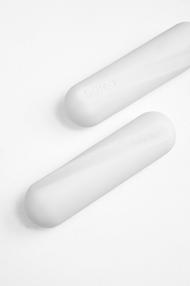 Гантели для фитнеса 1 кг (белый)