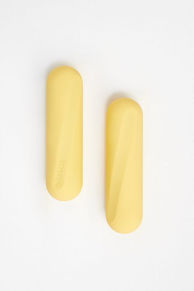 Гантели для фитнеса 1 кг (светло-жёлтый)