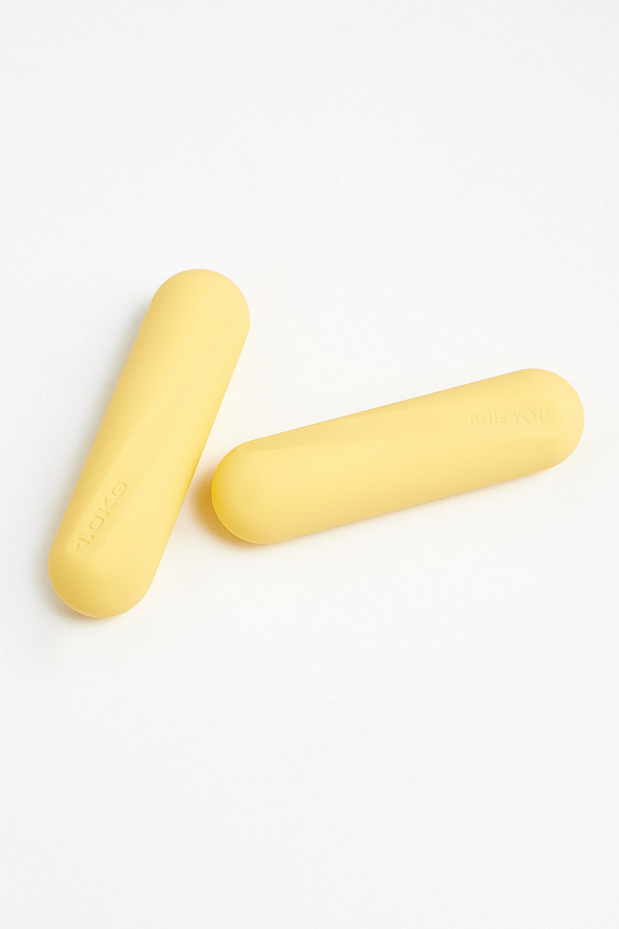 Гантели для фитнеса 1 кг (светло-жёлтый)