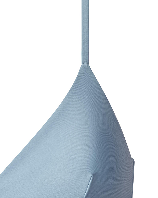 Купальный топ на тонких бретелях (голубой)