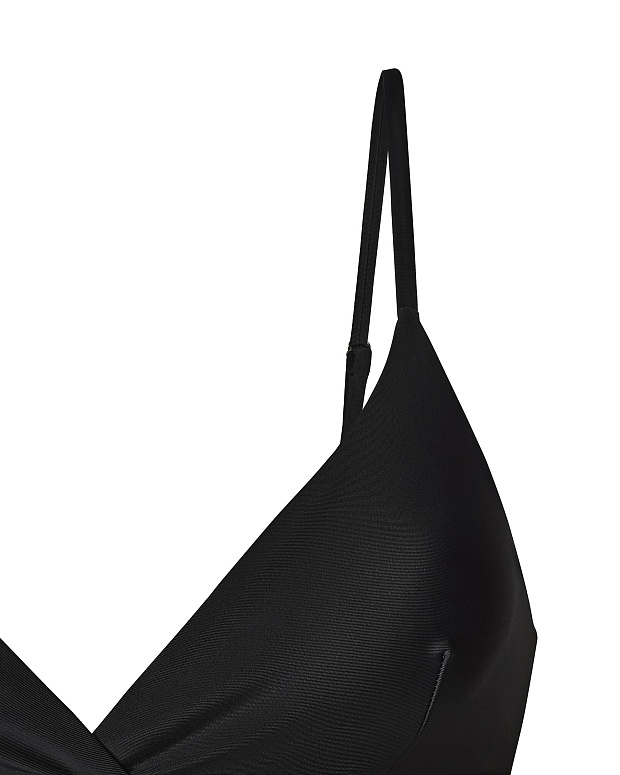 Купальный топ на тонких бретелях (черный)