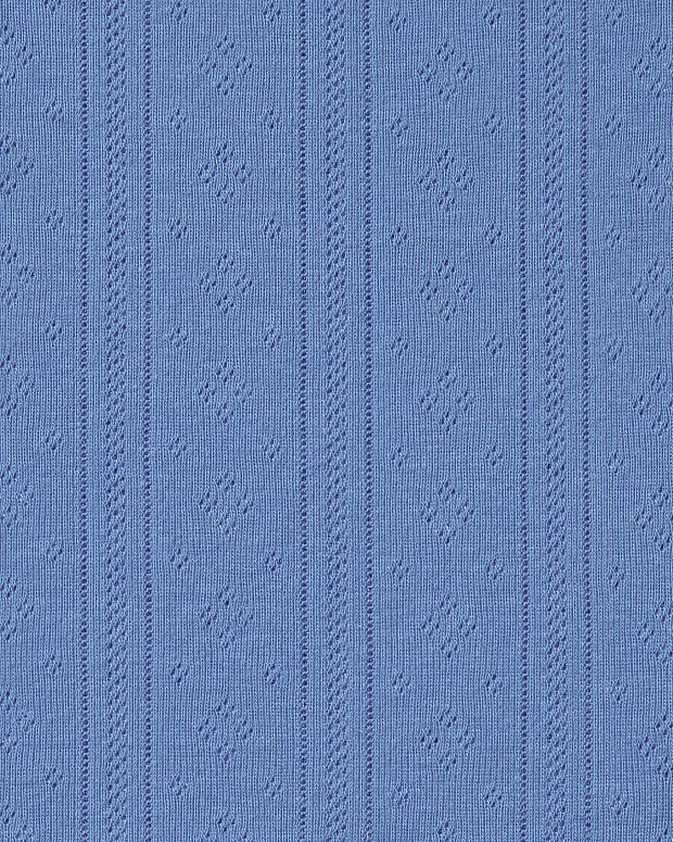 Укороченный кардиган из ажурного трикотажа (васильковый)