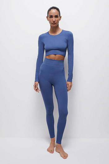 Легинсы в диагональный рубчик