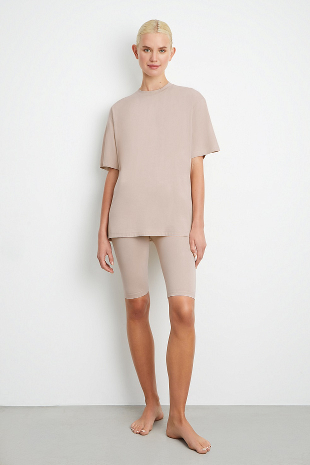 Велосипедки с высокой посадкой (бежевый)