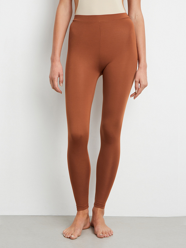 Легинсы с высокой посадкой (терракотовый)