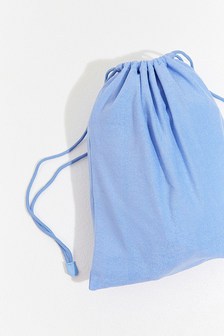 Косметичка из махровой ткани (голубая лагуна)