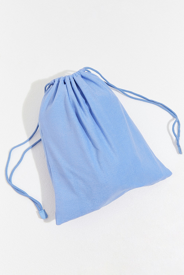 Косметичка из махровой ткани (голубая лагуна)