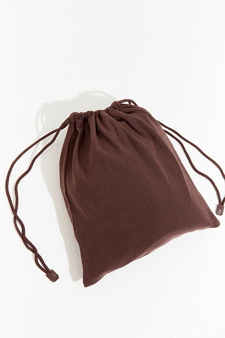 Косметичка из махровой ткани (каштановый)