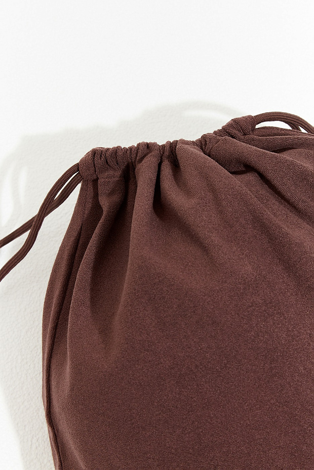 Косметичка из махровой ткани (каштановый)