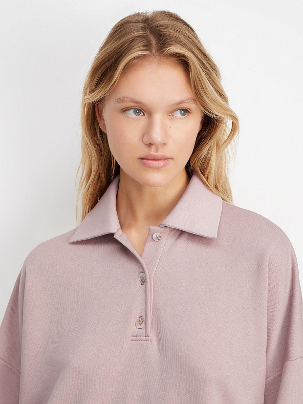 Толстовка-поло (пудровый)