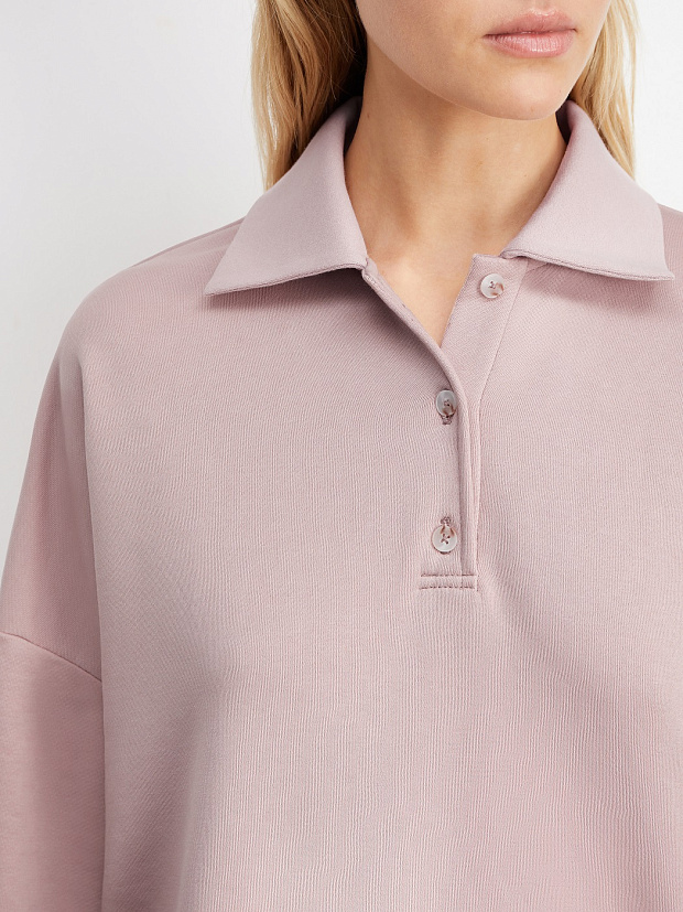 Толстовка-поло (пудровый)