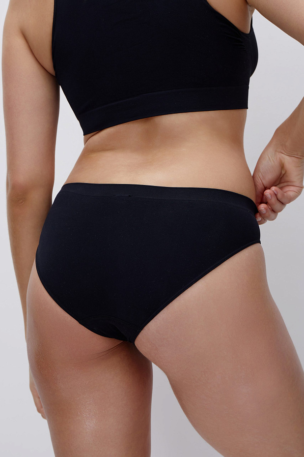 Трусы слипы с низкой посадкой (черный)