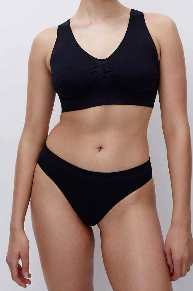 Трусы слипы с низкой посадкой (черный)