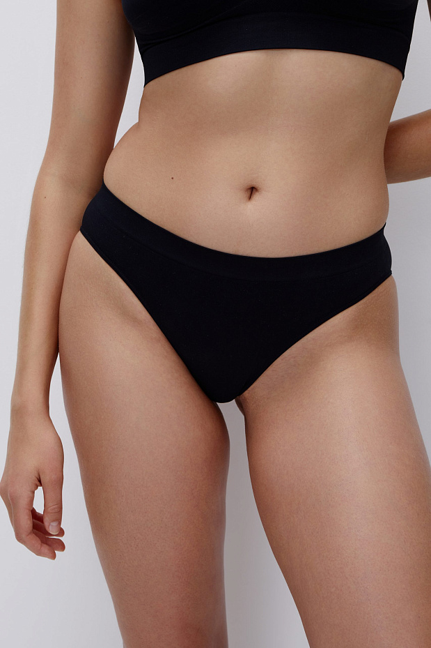 Трусы слипы с низкой посадкой (черный)