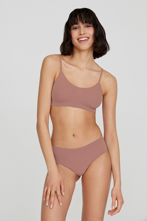 Трусы шорты-стринги (холодный мокко)