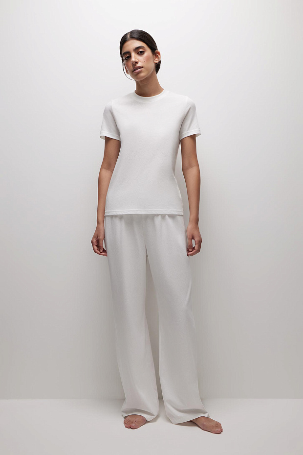 Брюки свободные (молочный)