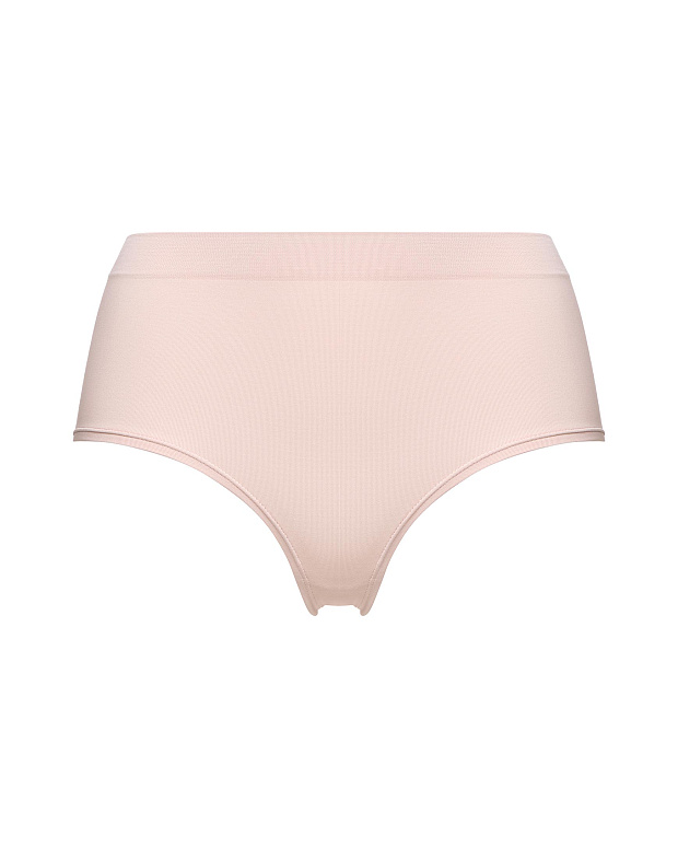Трусы-кюлоты с высокой посадкой до 4XL (пудрово-розовый)