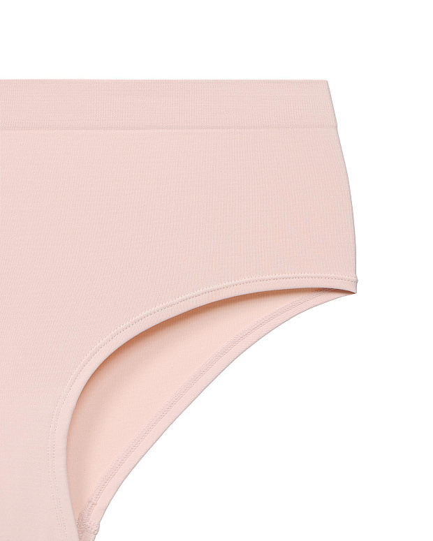 Трусы-кюлоты с высокой посадкой до 4XL (пудрово-розовый)