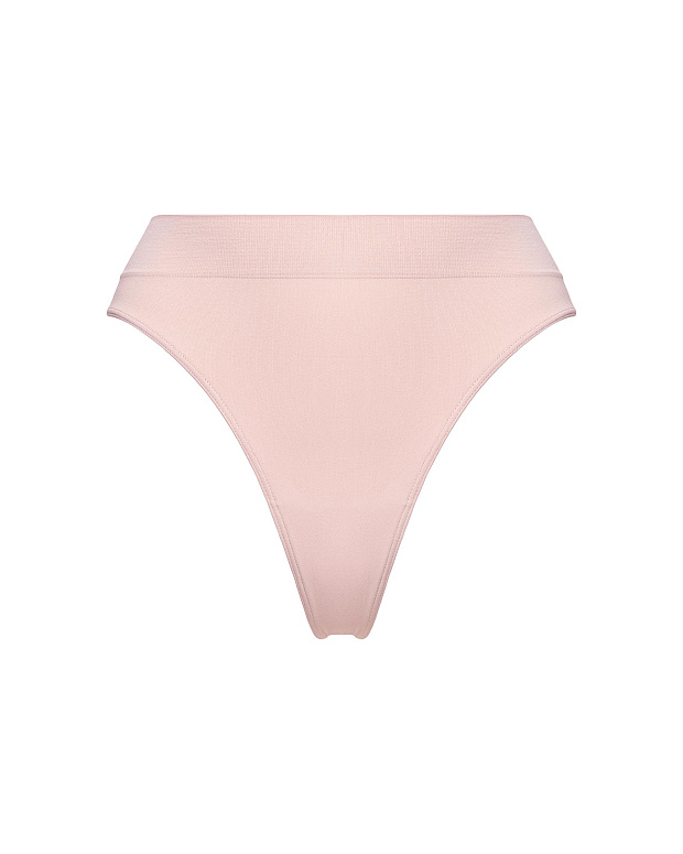 Трусы-стринги с высокой посадкой до 4XL (пудрово-розовый)