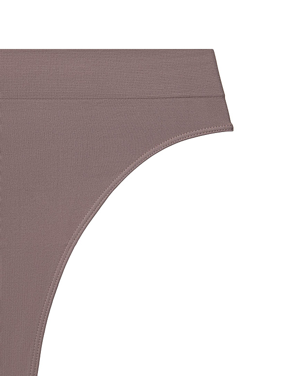 Трусы-стринги с высокой посадкой до 4XL (холодный мокко)