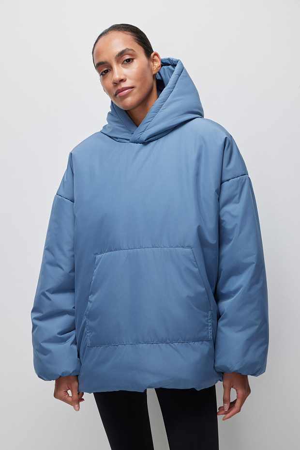 Олимпийка утепленная на синтепоне (серо-голубой )