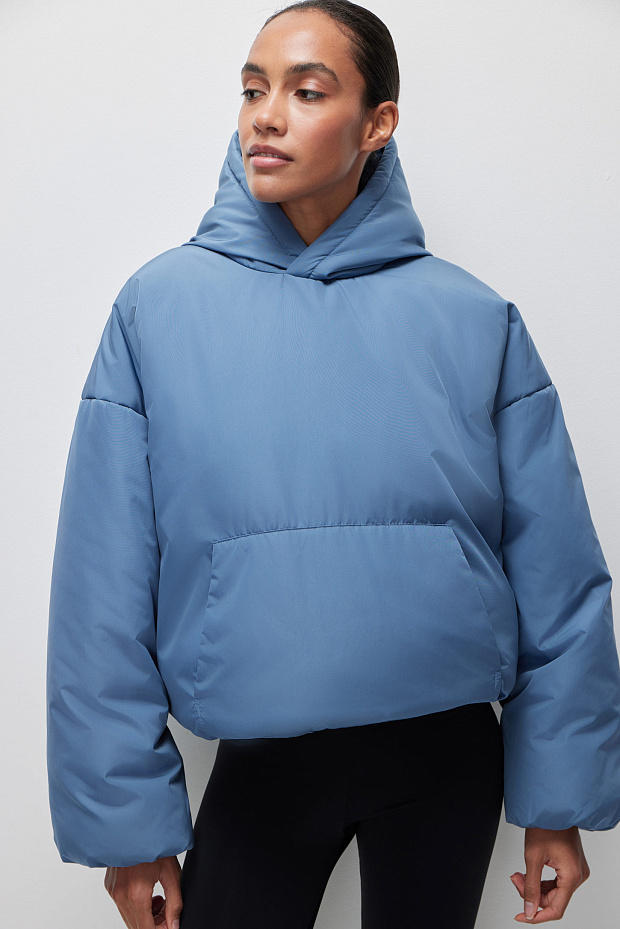 Олимпийка утепленная на синтепоне (серо-голубой )