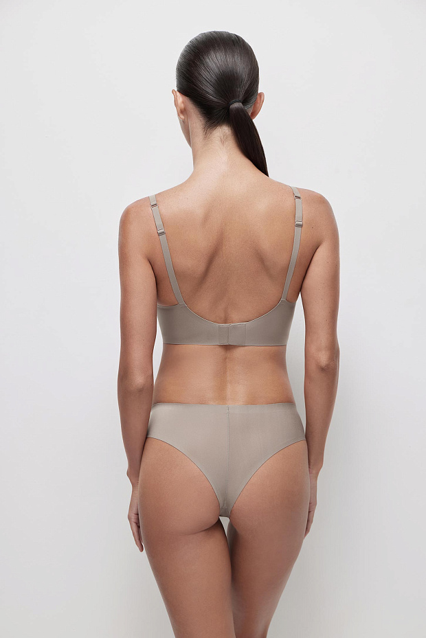 Бюстгальтер на регулируемых бретелях (серо-бежевый)