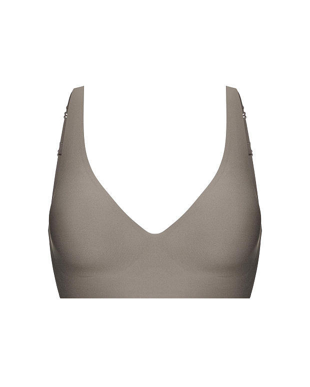 Бюстгальтер на регулируемых бретелях (серо-бежевый)