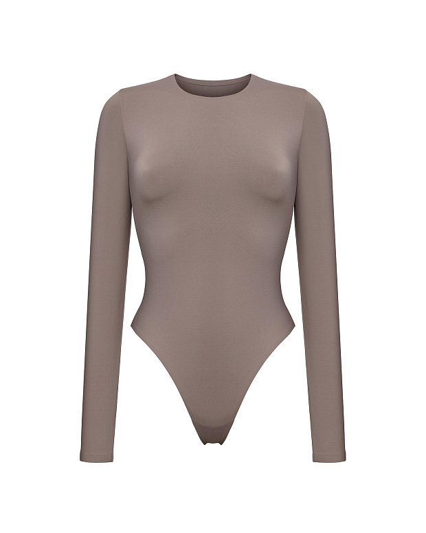 Боди с длинным рукавом (какао)