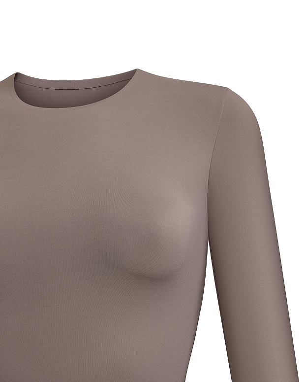 Боди с длинным рукавом (какао)