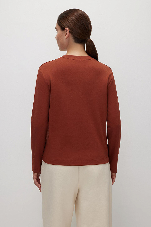Лонгслив оверсайз (терракотовый)