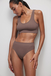 Трусы-бразильяно с высокой посадкой Ribbed Base