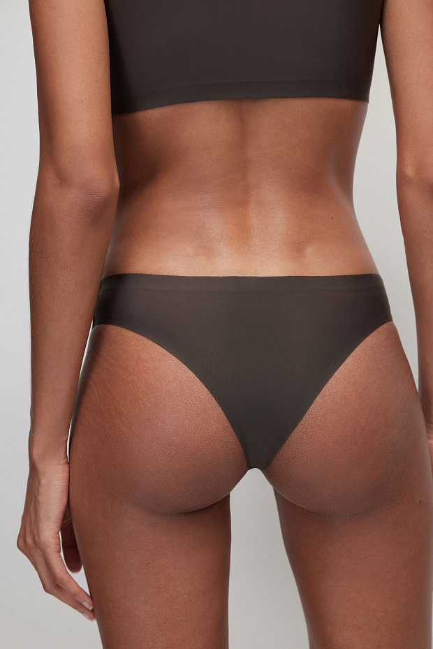 Трусы-танга с низкой посадкой (шоколадный)