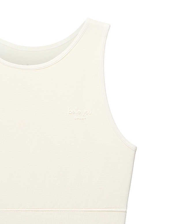 Топ-майка с чашками-вкладышами (молочный)