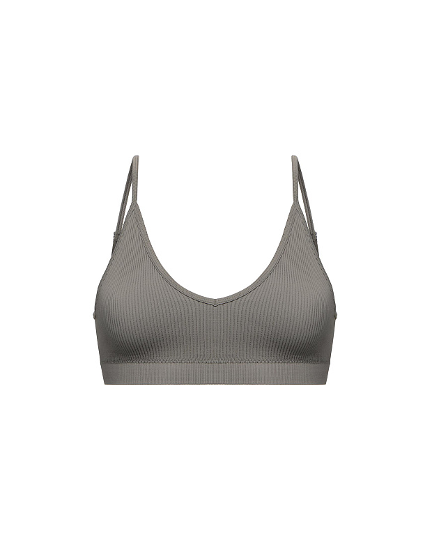 Топ на тонких бретелях (серый)